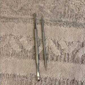 Silver Metal Cuticle Pusher Set, nail grummers